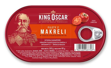 Makrelenfilets in Tomatensauce - 160g - King Oscar