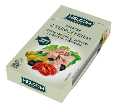 Salat mit Thunfisch, schwarzen Linsen, Oliven und getrockneten Tomaten Helcom / 140g