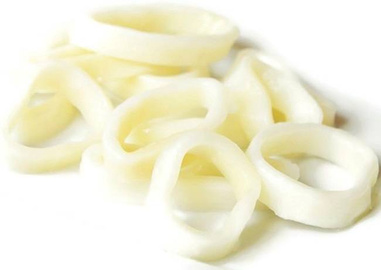 Tintenfisch in Form von Ringen - gefroren 25% Glasur