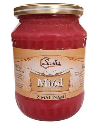 Honig mit Himbeeren 950g - Polnisch