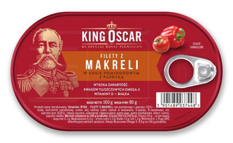 Makrelenfilets in Tomatensauce mit Paprika - 160g - King Oscar