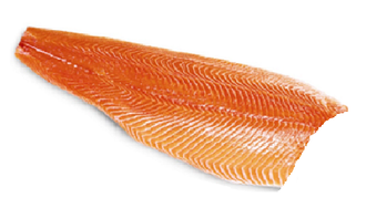 Frischer Lachs - sauberes Filet - mit Haut / 1,5-1,9 kg
