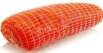 Lachsfilet im Netz mit Haut - kalt geräuchert